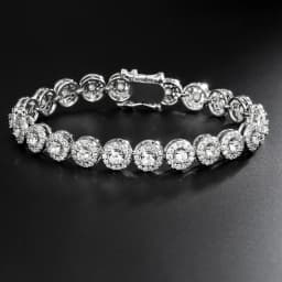 TrendMen Hiphop/Rock Trendy Round Zirconia Tennis Bracelets For Fashion Men Women Gold Color Crystal Wristlet Jewelry Bangles