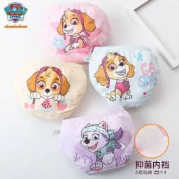 4PCS/SET Genuine Paw Patrol Girl's Underpants Skye Everest Marshall Rubble Cotton Brief Kids Short Pants Antibacterial Underwear