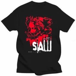 Movie SAW Horror Head Torture T-shirt Women's Fashion T-shirt Retro Clothing Round Neck T-shirt Horror Harajuku Top 70286