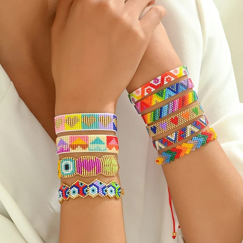 ZHONGVI New Colorful MIYUKI Beads Bracelets For Women on Hand Luxury Wholesale Bangle Party Gift Handwork Jewelry