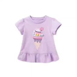 Jumping Meters 2-7T New Arrival Unicorn Embroidery Hot Selling Cotton Summer Girls Tshirts Baby Clothes Children's Tees Tops
