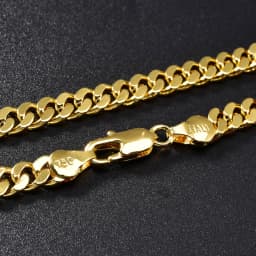 Italian 750 Cuban Chain Necklace For Men And Women Luxurious 18k Gold-Plated Hip-Hop Punk Suitable For Parties New Year Jewelry