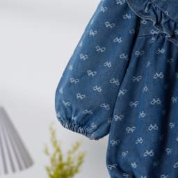 Spring Big Lapel Cowboy Long-Sleeved Triangle Onesie Bow Print Casual Baby Girls Climbing Clothes Ha Clothes