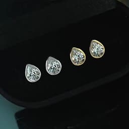 925 Silver Ear Nail Light Luxury Package Set with Water Drop Shape, Cultivating a High Carbon Diamond Versatile Accessory