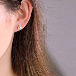 925 Silver Ear Nail Light Luxury Package Set with Water Drop Shape, Cultivating a High Carbon Diamond Versatile Accessory