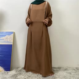 Middle East Dubai Fashion Muslim Breastfeeding Muslim Long-Sleeved Slim-Fit Dress Islamic Popular Women's Wear