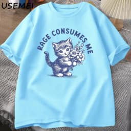 Rage Consumes Me T Shirt Weirdcore Funny Hilarious Kitten Meme T-shirt Dark Humor Unhinged Tshirt Mental Health Tee Shirt Tops