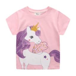 Jumping Meters 2-7T Rainbow New Designs Girls T Shirts Summer Children's Clothes Short Sleeve Kids Tees Tops Baby Costume Shirt