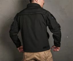 Tactical Shark Men's Soft Shell Jacket Fleece Lined Waterproof Warm Outdoor Combat Coat with Multiple Pockets Windbreaker