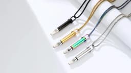 Anxiety Breathing Necklace Mindfulness Breathe Easy Stainless Steel Meditation Natural Calm & Stress Relief Quit Smoking Aid