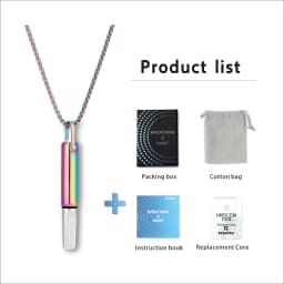Anxiety Breathing Necklace Mindfulness Breathe Easy Stainless Steel Meditation Natural Calm & Stress Relief Quit Smoking Aid
