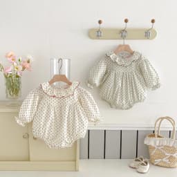 Infant Baby Rompers Infant Girls Princess Floral Long Sleeve Jumpsuit Newborn Rompers Baby Onepiece Fashion Baby Girl Clothes