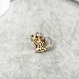 Fashion Crystal  Baby Hand Heart Badges for Women Mothers Pins Gift