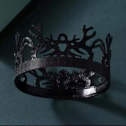 1pc Game of Thrones Joffrey Baratheon Black Crown Men's King Tiara for Pageants Cosplay Medieval Gothic Hair Accessories Themed