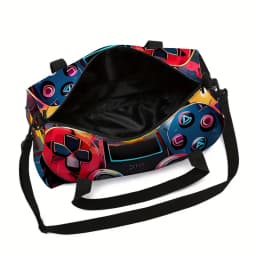 Neon Game Controller Large Capacity Luggage Bag For Boy And Girls Best Gifts 2D Cartoon Travel Duffels Hand Bag For Children
