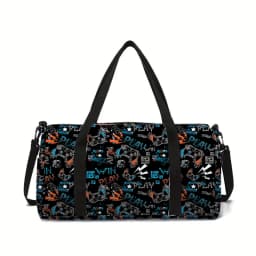 Neon Game Controller Large Capacity Luggage Bag For Boy And Girls Best Gifts 2D Cartoon Travel Duffels Hand Bag For Children