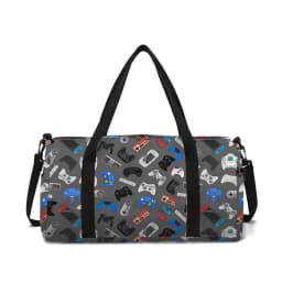 Neon Game Controller Large Capacity Luggage Bag For Boy And Girls Best Gifts 2D Cartoon Travel Duffels Hand Bag For Children