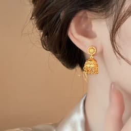 DREJEW Vintage Bell Tassel Earrings for Women 2025 European and American Drop Earring High-end Luxury Designer Jewelry