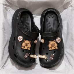 Summer Cartoon EVA Clogs for Women Thick Sole Non Slip Garden Beach Sandals Woman Fashion DIY Chunky Platform Sandalias De Mujer