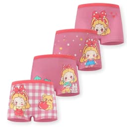 4Pcs/Lot Soft Cotton Children Underwear Cute Cartoon Girls Boxer Briefs Breathable Double-layer Crotch Age 2-9 Panties For Girls