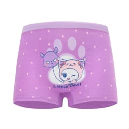 4Pcs/Lot Soft Cotton Children Underwear Cute Cartoon Girls Boxer Briefs Breathable Double-layer Crotch Age 2-9 Panties For Girls