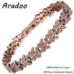 ARADOO Pure Copper Magnetic Bracelet for Women – 99.99% Natural Copper Therapy Jewelry Health & Wellness Gift Set