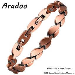 ARADOO Pure Copper Magnetic Bracelet for Women – 99.99% Natural Copper Therapy Jewelry Health & Wellness Gift Set