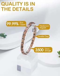 ARADOO Pure Copper Magnetic Bracelet for Women – 99.99% Natural Copper Therapy Jewelry Health & Wellness Gift Set