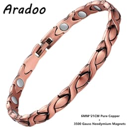 ARADOO Pure Copper Magnetic Bracelet for Women – 99.99% Natural Copper Therapy Jewelry Health & Wellness Gift Set