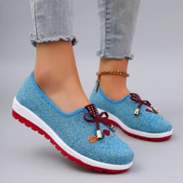 Spring New Women's Casual Sports Shoes Comfortable, Breathable, Lightweight, Wear Resistant Lazy Shoes, Soft Soled Flat Shoes