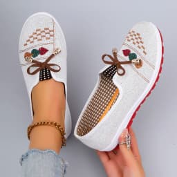 Spring New Women's Casual Sports Shoes Comfortable, Breathable, Lightweight, Wear Resistant Lazy Shoes, Soft Soled Flat Shoes