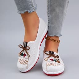 Spring New Women's Casual Sports Shoes Comfortable, Breathable, Lightweight, Wear Resistant Lazy Shoes, Soft Soled Flat Shoes