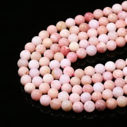 5A Natural Stone Pink Opal Bead Round Loose Spacer 4 6 8 10mm Seed Bead For Jewelry Making Diy Necklace Bracelet Accessory 15"
