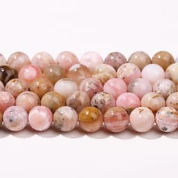5A Natural Stone Pink Opal Bead Round Loose Spacer 4 6 8 10mm Seed Bead For Jewelry Making Diy Necklace Bracelet Accessory 15"