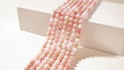 5A Natural Stone Pink Opal Bead Round Loose Spacer 4 6 8 10mm Seed Bead For Jewelry Making Diy Necklace Bracelet Accessory 15"