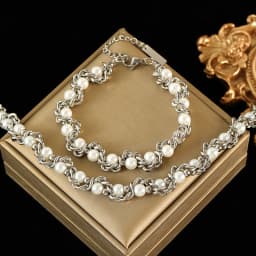EILIECK 316L Stainless Steel Metal Cuban Chain Neckalces Bracelet Jewelry Set For Women Gold Color Neck Chain Collar Bijoux
