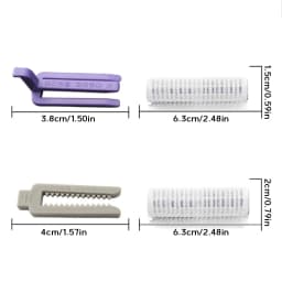24Pcs/Set Hair Root Perm Rods Bars Curlers with Clips Comb Rubber Bands Salon Hook Loop Hair Rollers Set Hair Styling Perm Tools