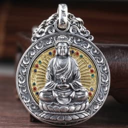 Twelve Zodiac Protecting Buddha Pendant For Men Jewelry Blessing Avalokitesvara Amitabha Samantabhadra Amulet Necklace Lady Gift
