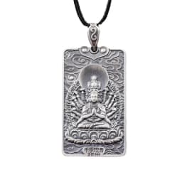 Vintage 12 Zodiac Horse Dragon Snake Pendant For Men Jewelry Blessing Tathagata Avalokitesvara Buddha Necklace Women Accessories