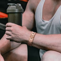 ARADOO Pure Copper Magnetic Bracelets for Men with Double-Row Strong Magnets Link Bracelet Jewelry Gifts