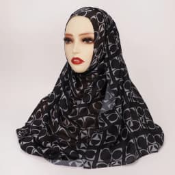 1Pcs Fashion Watercolor Print Hijab Islam Ramadan Women Bohemian Soft Muslim Hijabs Foulard Femme Shawl Wrap Scarf Headscarf