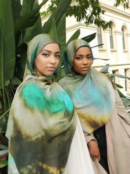 1Pcs Fashion Watercolor Print Hijab Islam Ramadan Women Bohemian Soft Muslim Hijabs Foulard Femme Shawl Wrap Scarf Headscarf