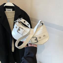 Gothic Punk Y2K Shoulder Bags for Women Fashion Pu Leather Ladies Underarm Bag Design Vintage Female Handbags Small Tote Purse