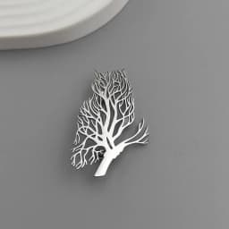 Creative animal hollow owl tree of life stainless steel gold-plated 18K brooch, black suit accessories, wedding matching set