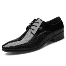 Pointed Toe Dress Plus Size Shoes Newest Italian Oxford Shoes for Men Classic Derbies Luxury Patent Leather Wedding Shoes