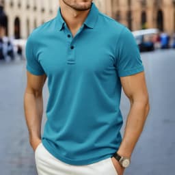 New Men's Business Casual Short Sleeved Shirt Solid Color Polo Shirt Fashionable Breathable Comfortable Versatile Top