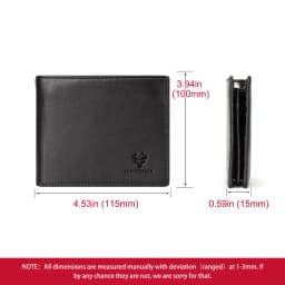 KAVIS 100% Genuine Leather Short Purse Business RFID Protect Credit Card Holder Clutch For Men With Anti-theft Chain Wallet