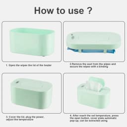 Baby Wipe Warmer with Digital Display Large Capacity Baby Wet Wipes Warmer Dispenser USB Powered, Adjustable Temperature Heating
