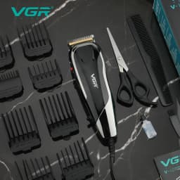 VGR Hair Cutting Machine Electric Hair Clipper Professional Hair Trimmer Adjustable Haircut Machine Wired Trimmer for Men V-127
