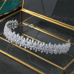 Luxury Bridal Headband For Wedding Headpiece Cubic Zirconia CZ Tiaras Crowns For Women Diadem Party Headdress Bride Hair Jewelry